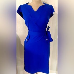 Glamourous Blue V cut Dress